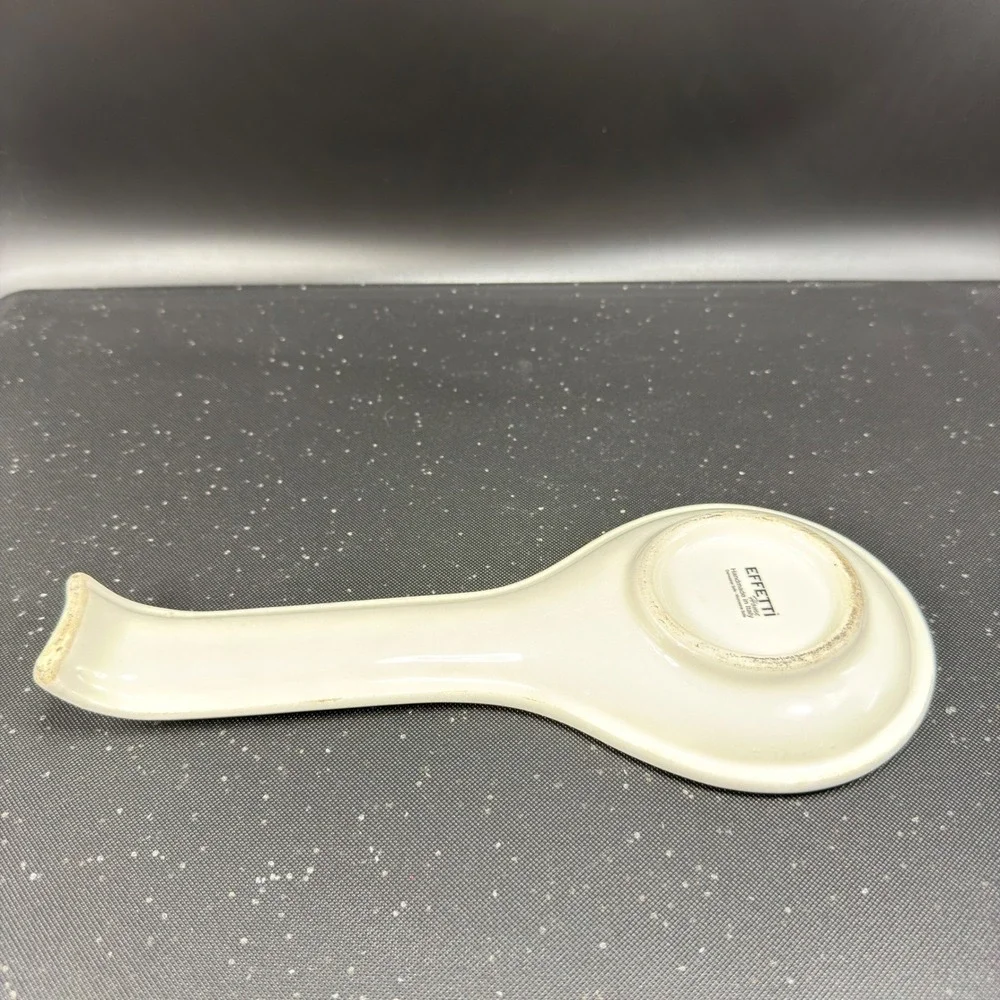 Effetti Home Handmade in Italy Ceramic Spoon Rest Le Verdure Eggplant Botanical‎